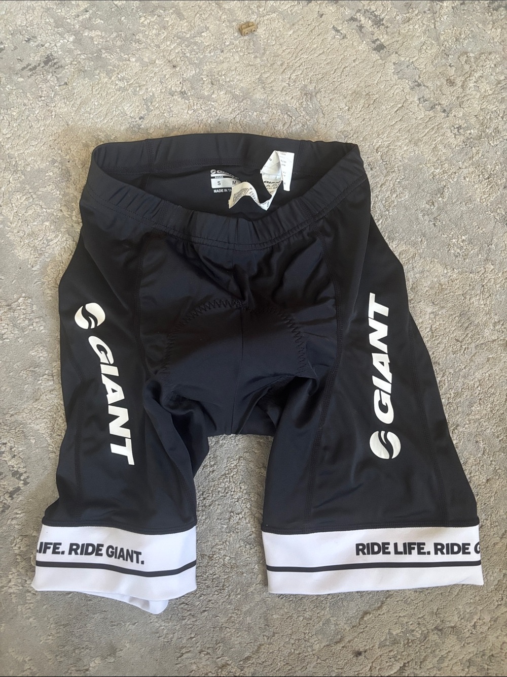 Giant Men’s Black Cycling Shorts with White Trim